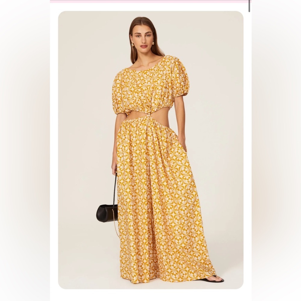 Rebecca Taylor Geometric Wide Leg Side Lattice Flur Jumpsuit - 9